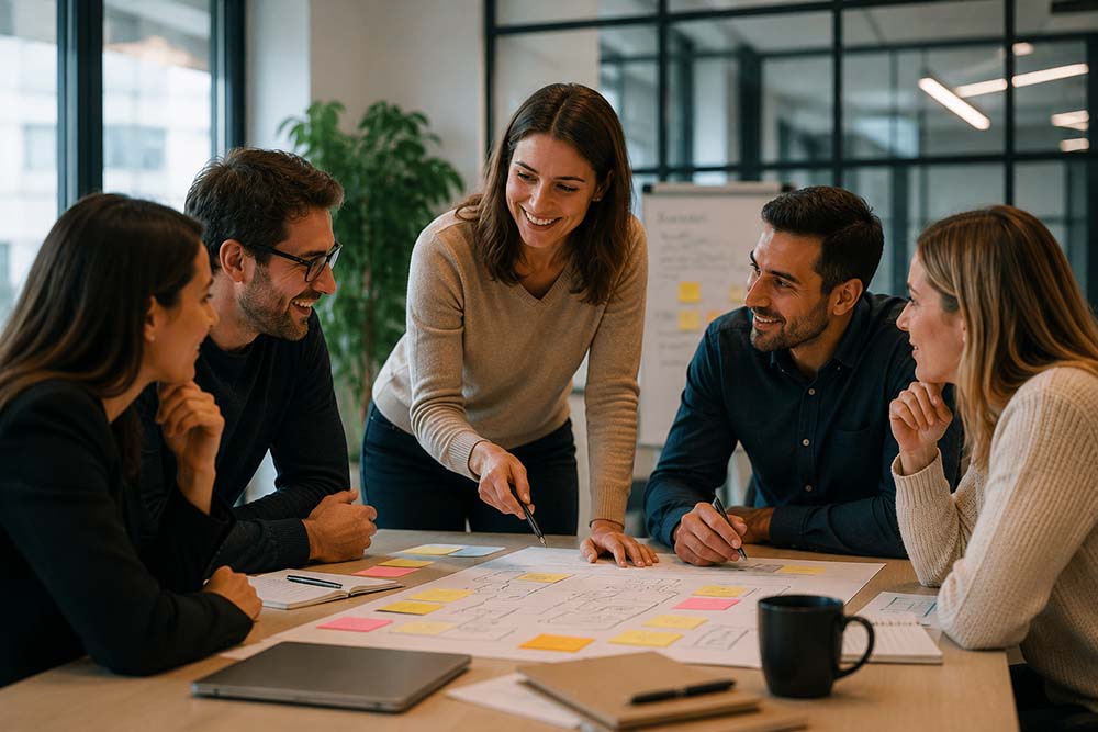 Sessione ci coaching team per gruppi di lavoro